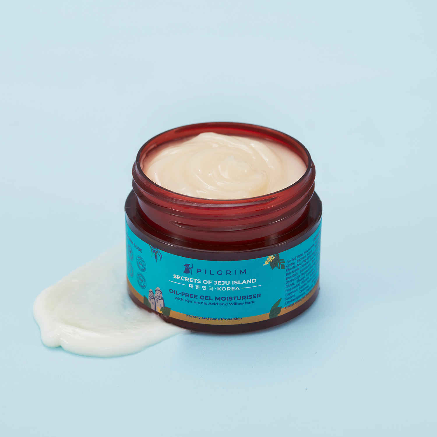 Buy Pilgrim Oil-free Gel Moisturiser with Hyaluronic Acid and Willow bark, 50 gm - Purplle