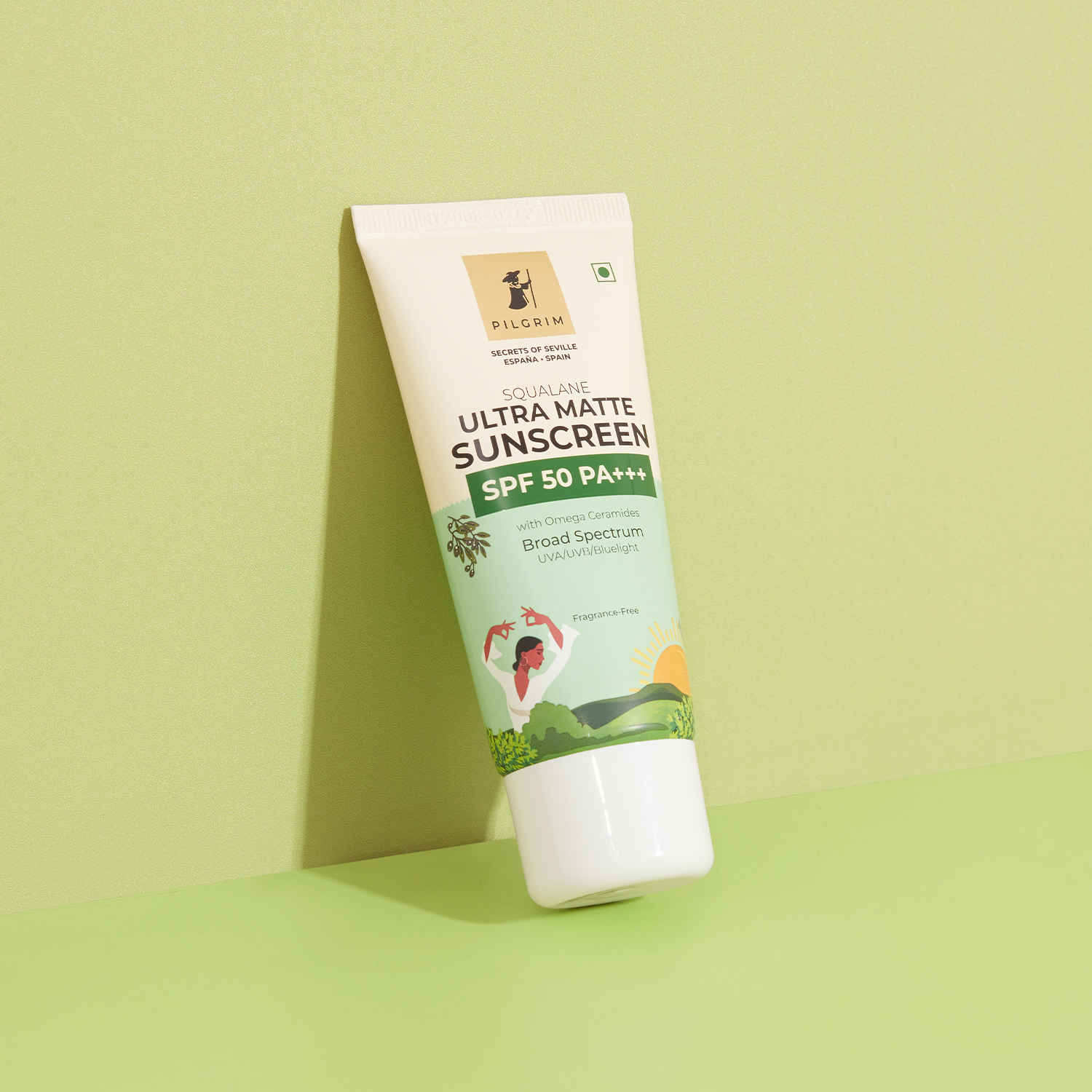 Buy Pilgrim Squalane Ultra Matte Sunscreen SPF 50 PA+++ For Women & Men | Broad Spectrum Protection/UVA/UVB/Blue Light Protection | All skin types, 50 gm - Purplle