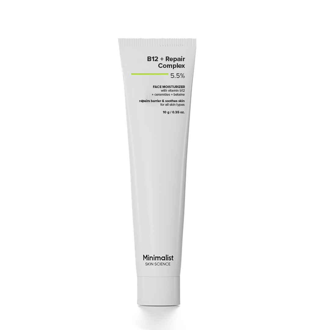 Buy Minimalist B12 + Repair Complex 5.5% Face Moisturizer 10 gm - Purplle