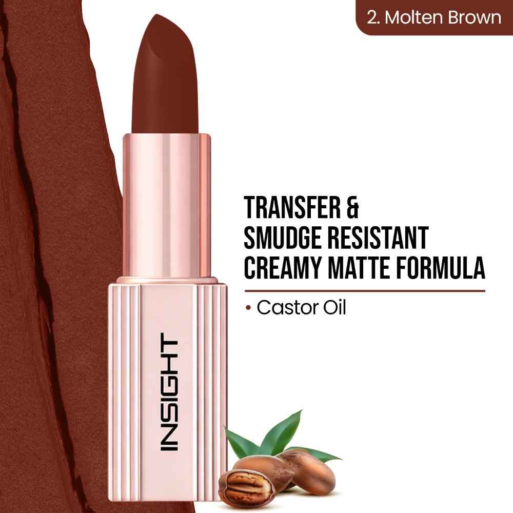 Buy INSIGHT Soft Blur Matte Lipstick - Molten Brown 4.2 gm - Purplle