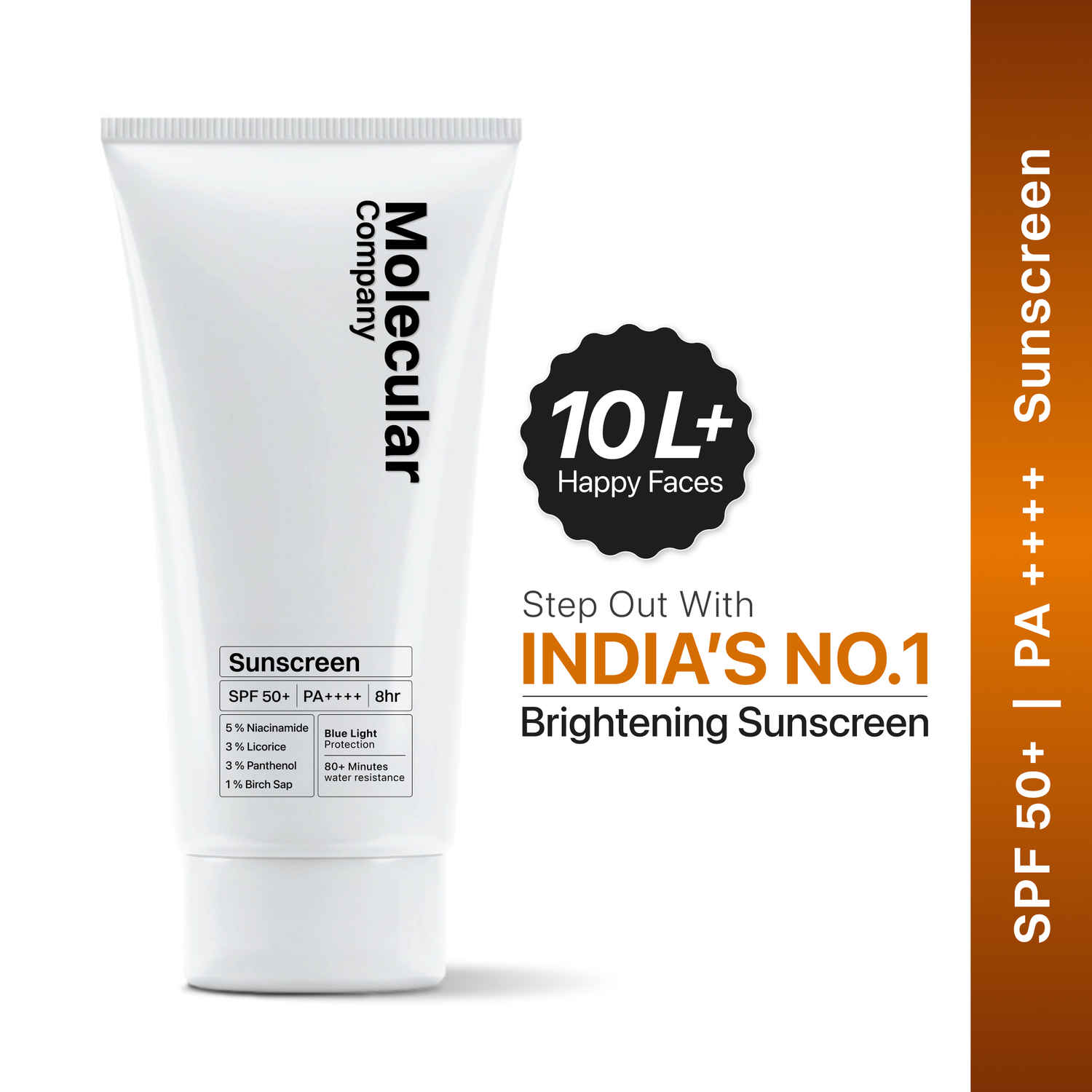 Buy Molecular Company | SPF 50+ Pa++++| Moisturising Gel Sunscreen ,For Oily, Dry, Sensitive, Combination, Dull, Acne Prone Skin| 50 gm - Purplle