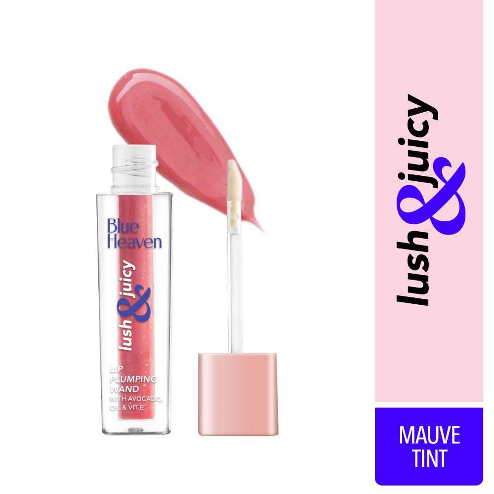 Buy Blue Heaven Lush & Juicy Lip Wand Gloss (Plumper), Mauve Tint - 4.5 ml - Purplle
