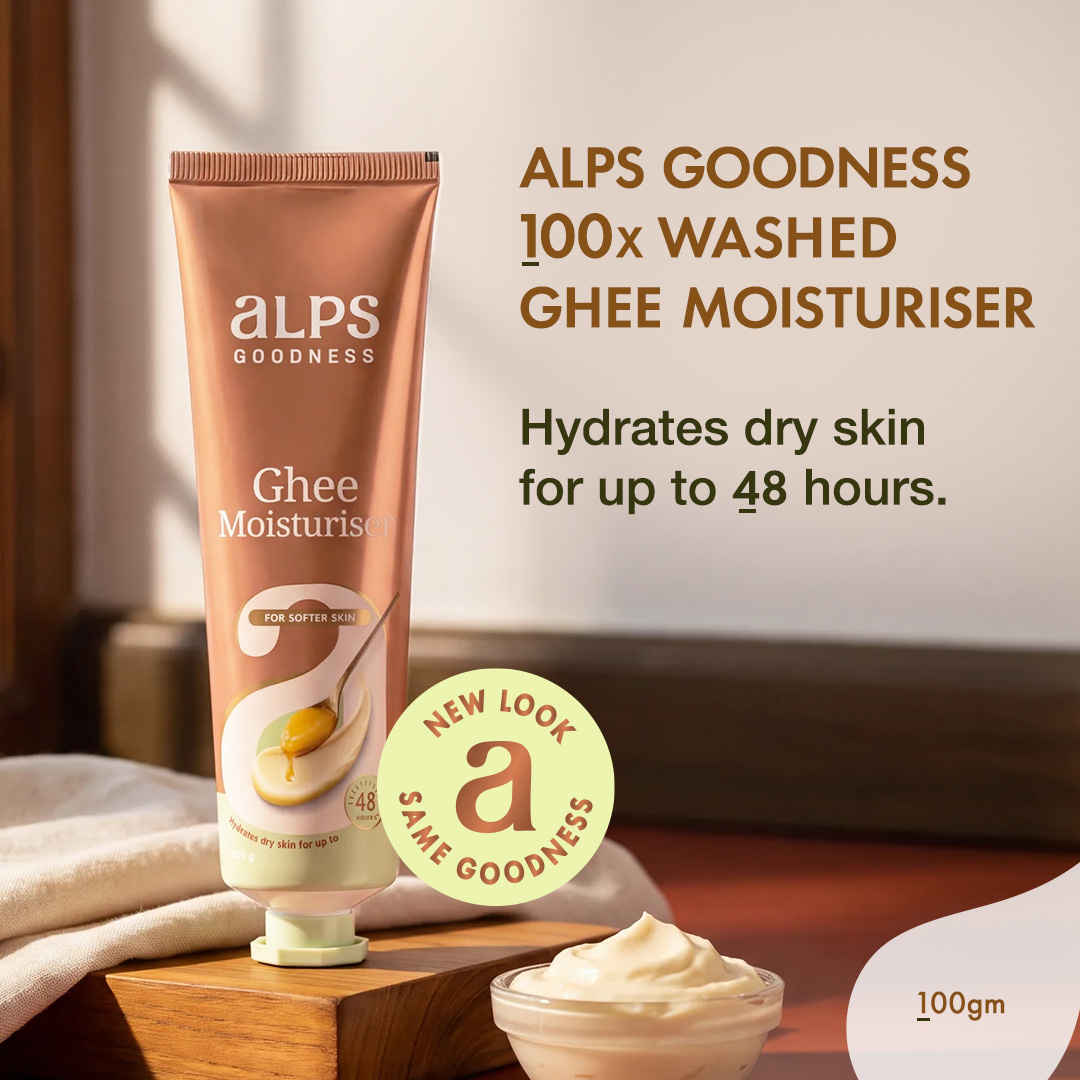 Buy Alps Goodness Ghee Moisturiser For Dry, Dull & Dehydrated Skin | Made with 100times Washed Ghee | Hydrates skin | Barrier repair | Moisturises Skin | Day & Night cream | 100 gm - Purplle