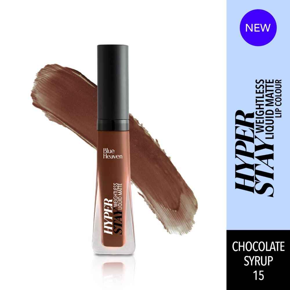 Buy Blue Heaven Hyperstay Weightless Liquid Matte Lipcolor, Chocolate Syrup -15, 6 ml - Purplle