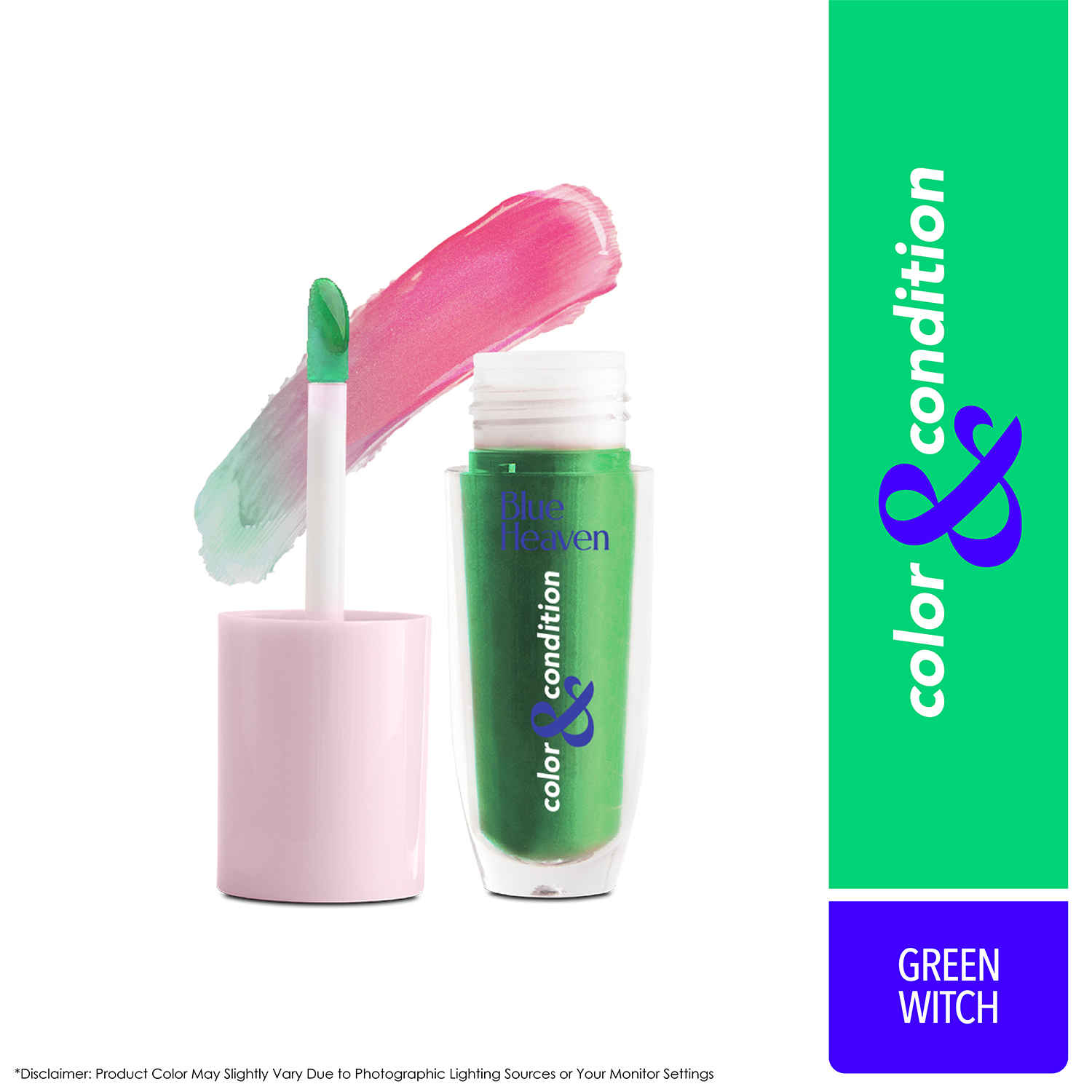 Buy Blue Heaven Color & Condition Tinted Lip Oil, Green Witch, 4.2 ml - Purplle