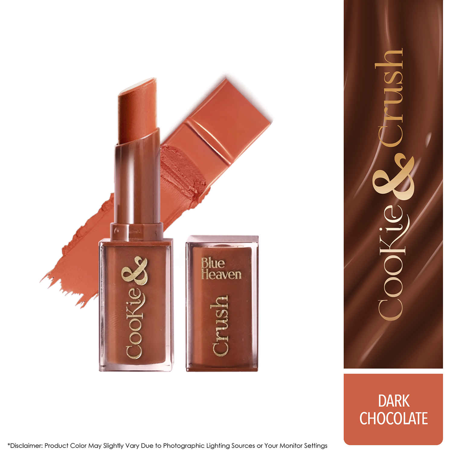 Buy Blue Heaven Cookie & Crush Matte Lipstick for Women, Long lasting lipstick, Enriched with Cocoa Butter & Rosehip oil, Softening and Nourishing Lipstick - Dark Chocolate, 3.4 gm - Purplle