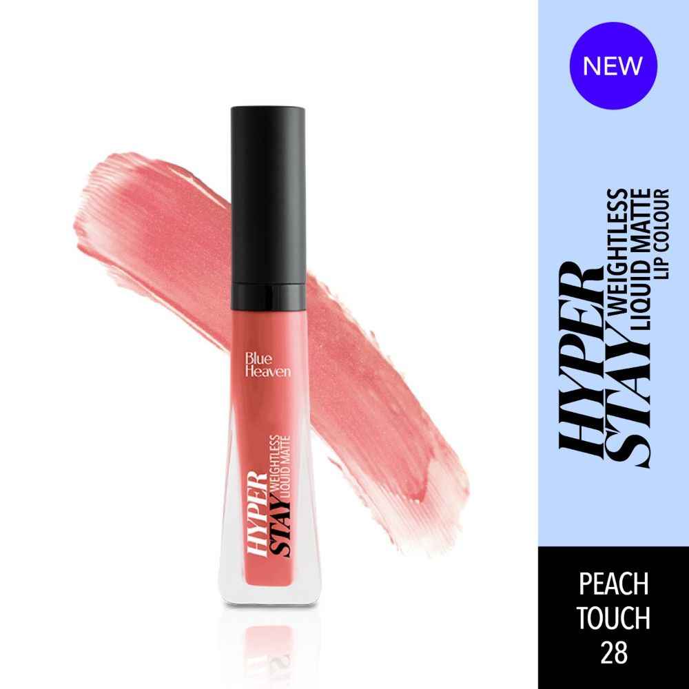 Buy Blue Heaven Hyperstay Weightless Liquid Matte Lipcolor, Peach Touch -28, 6ml - Purplle