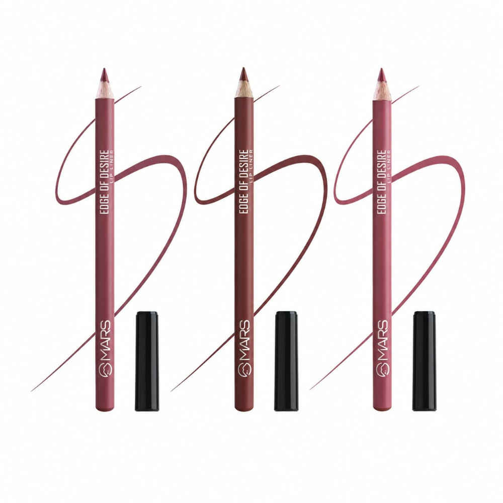 Buy Mars Edge Of Desire Matte Lip Liner | Set Of 3 | 02-Pink Affair - Purplle