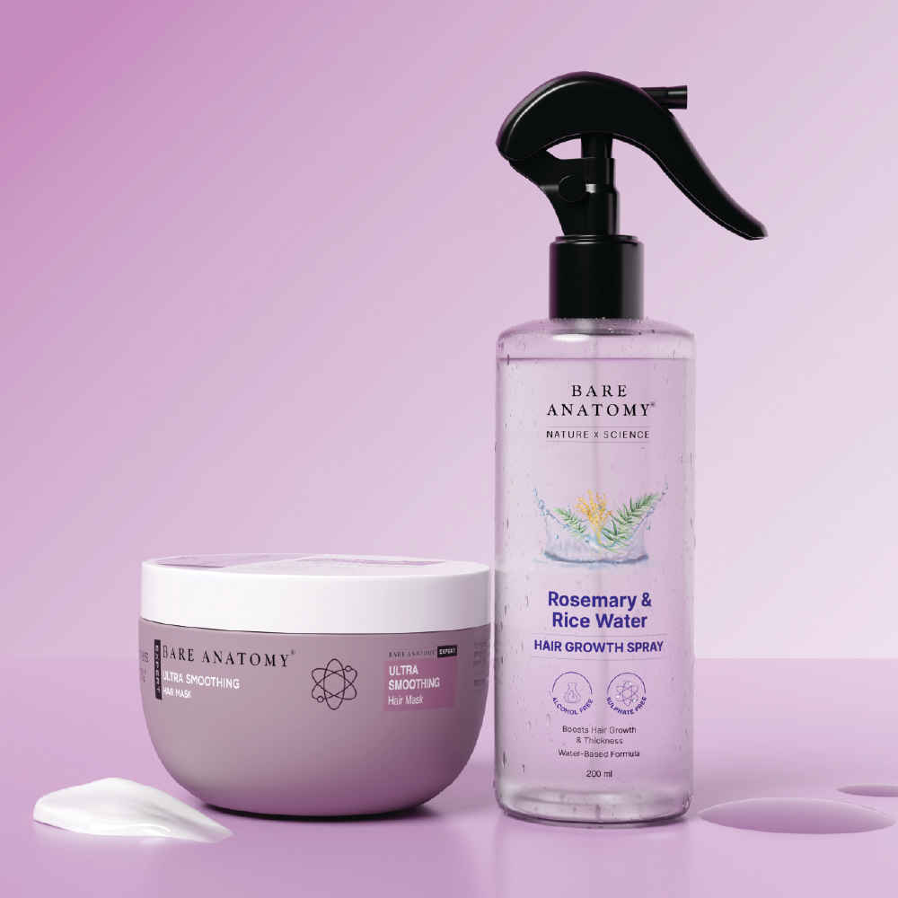 Buy Bare Anatomy Smooth & Nourish Hair Combo | Hair Mask 250 gm + Rosemary Water Spray 200 ml Combo of 2 - Purplle