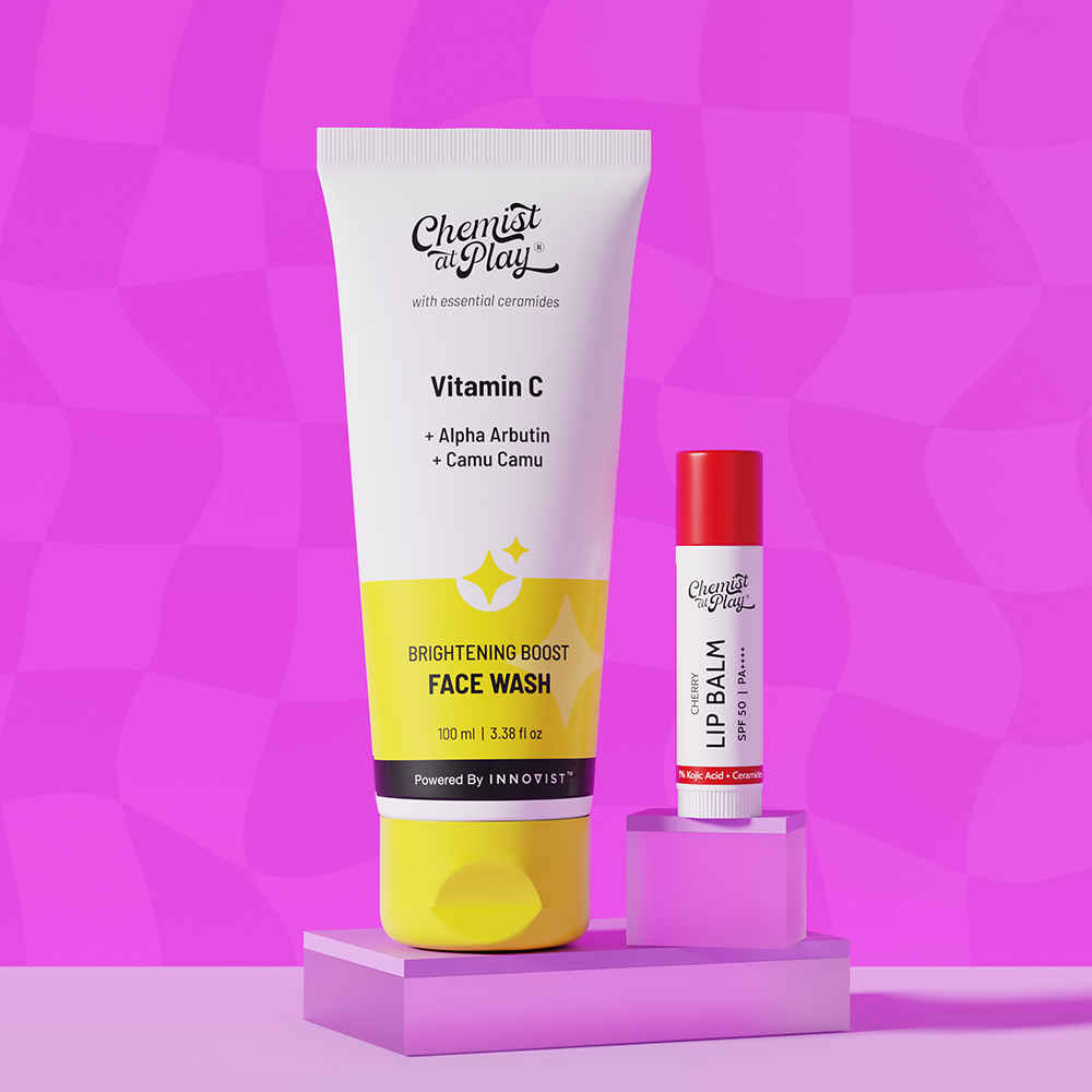 Buy Chemist at Play Vitamin C Everyday Duo | Vitamin C Face Wash 100 ml+ Cherry Lip Balm 4.5 gm Combo of 2 - Purplle