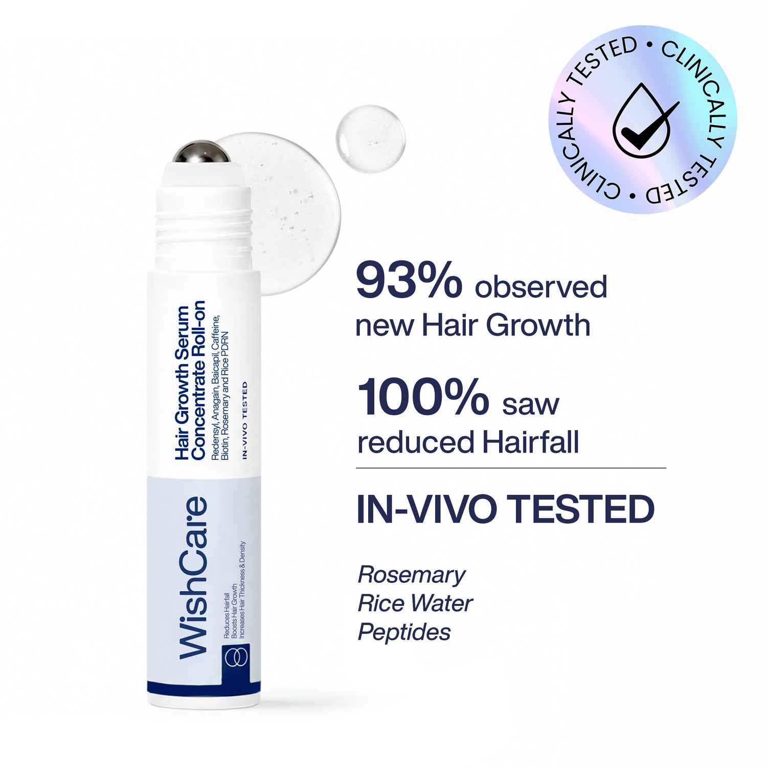 Buy Wishcare Hair Growth Serum Concentrate|In-Vivo Tested|Redensyl, Anagain, Biotin,Keratin & Rice Water - 10 ml - Purplle