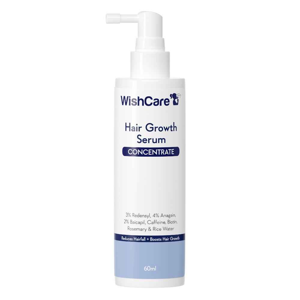 Buy WishCare Hair Growth Serum Concentrate|In-Vivo Tested|3%Resdensyl, 4% Anagain, 2%Baicapil, Rosemary & Rice Water|Easy to Use|Visible Hair Growth in 3 months|60 ml - Purplle