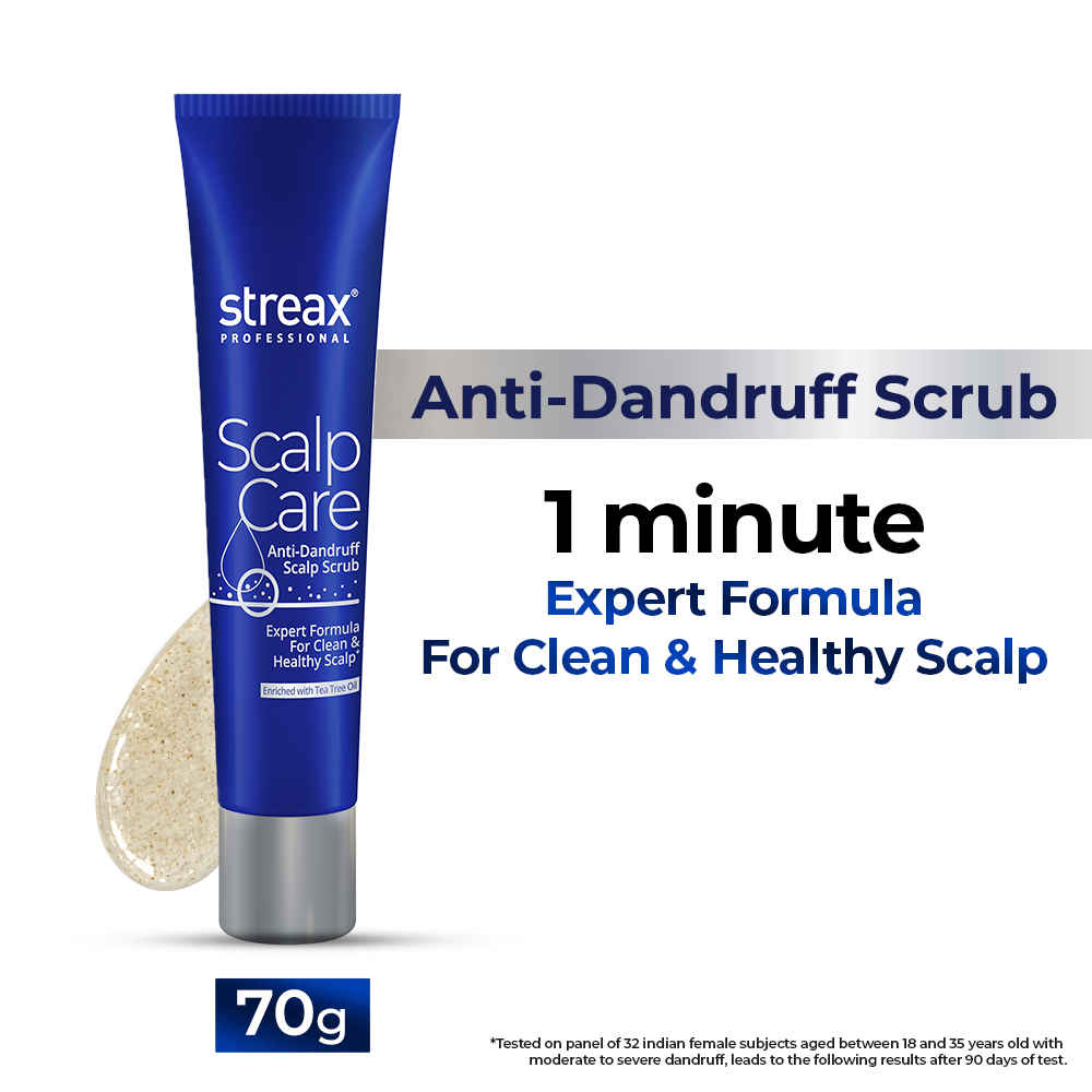 Buy Streax Professional Anti Dandruff Scalp Scrub, 200 ml | Exfoliating Pre-Wash | Flake & Buildup Removal - Purplle