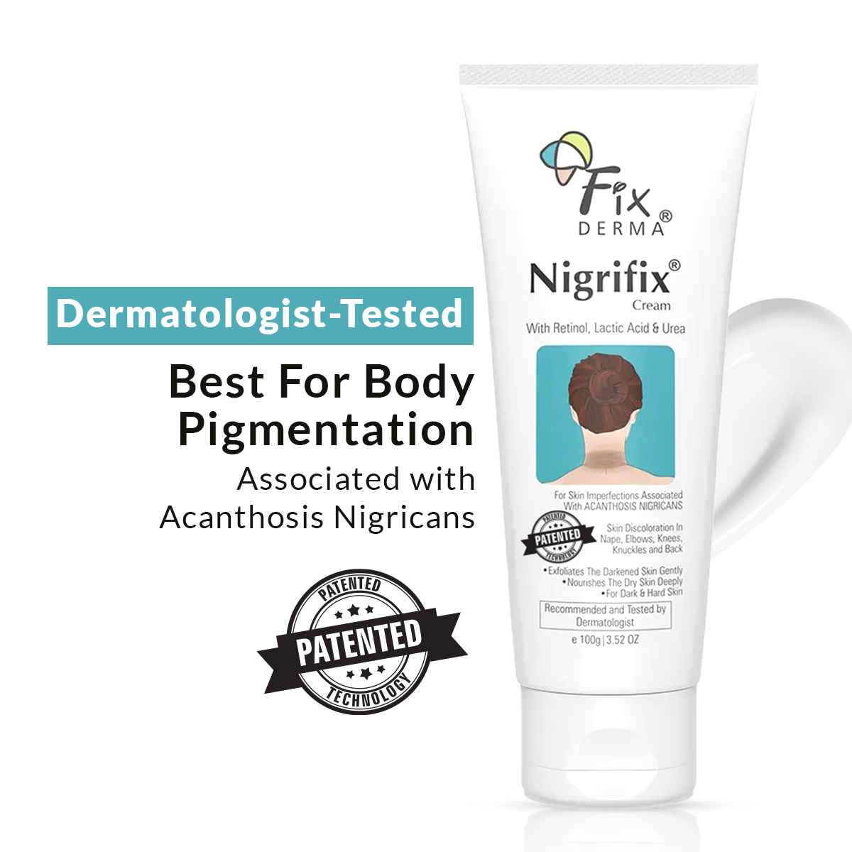 Buy Fixderma Nigrifix Cream For Acanthosis Nigricans,For Dark Body Parts Like Neck, Knuckles, Armpits, Ankles, Thighs, Elbows,Exfoliant- 100 gm - Purplle