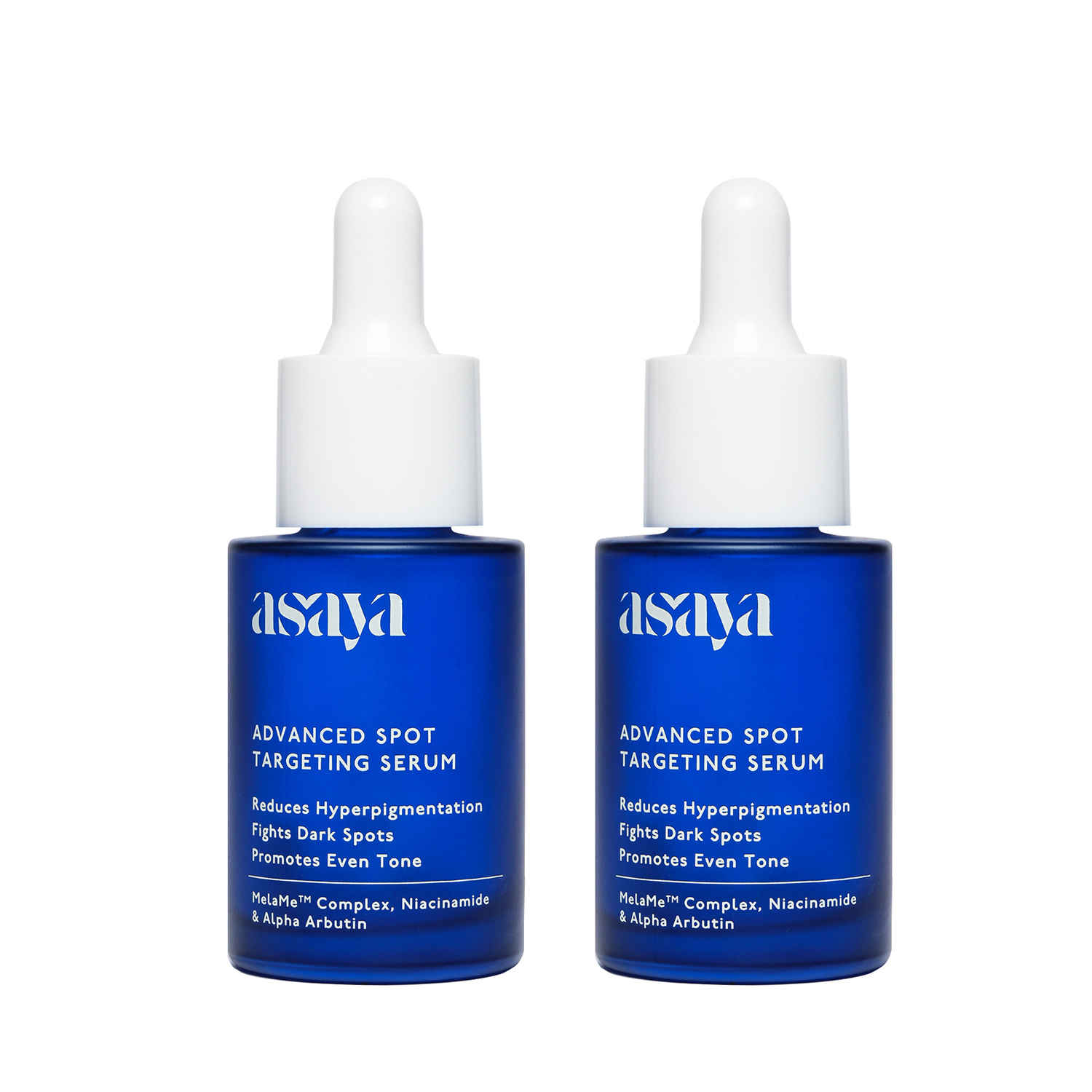 Buy Asaya Advanced Spot Pigmentation Face Serum | Fades Dark Spots & Acne Marks | MelaMe™ Complex, Niacinamide & Alpha Arbutin | Evens Skin Tone | 30 ml | Pack of 2 - Purplle