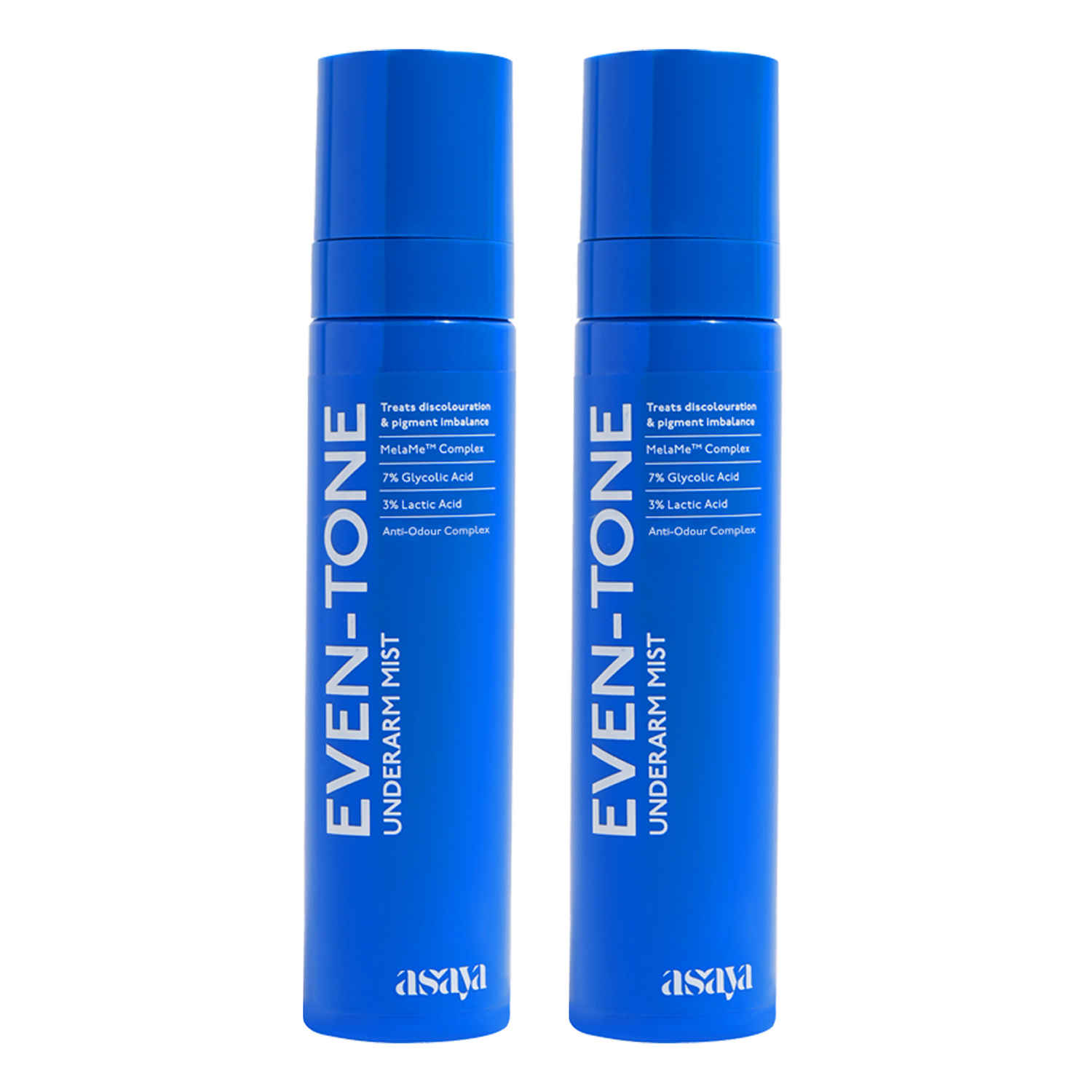 Buy Asaya Even Tone Mist for Dark Underarm | 7% Glycolic Acid Spray with 3% Lactic Acid & MelaMe™ Complex | Brightens Skin & Exfoliates Underarm | 100 ml | Pack of 2 - Purplle