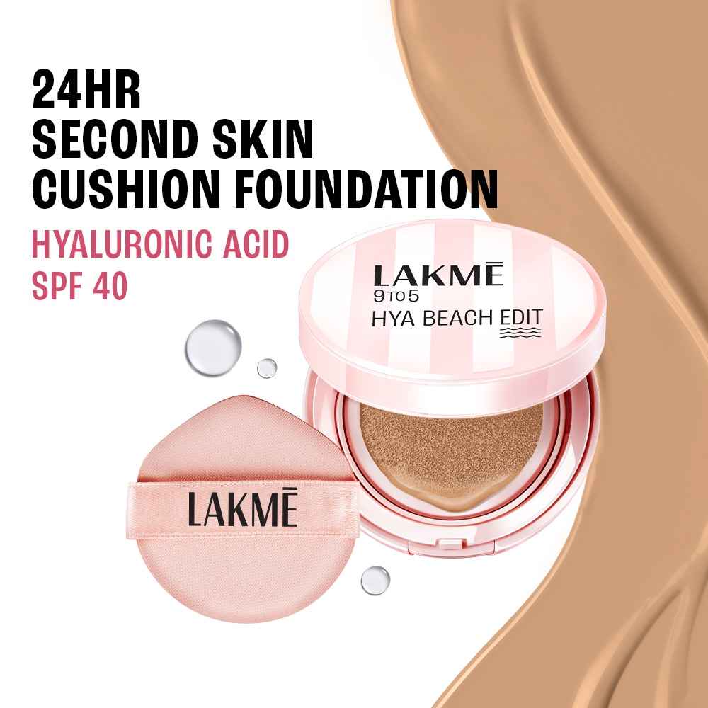 Buy Lakme 9to5 Hya Beach Edit Cushion Foundation N200 Neutral Nude- 12 gm - Purplle