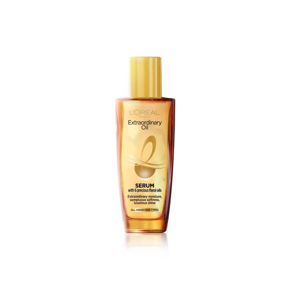 Buy L'Oreal Paris Extraordinary Oil Hair Serum Powered by Floral Oils for All Hair Types, Volume- 30 ml, Makes hair frizz-free, stronger, shiny and provides UV and Heat Protection, Loghtweight Formula - Purplle