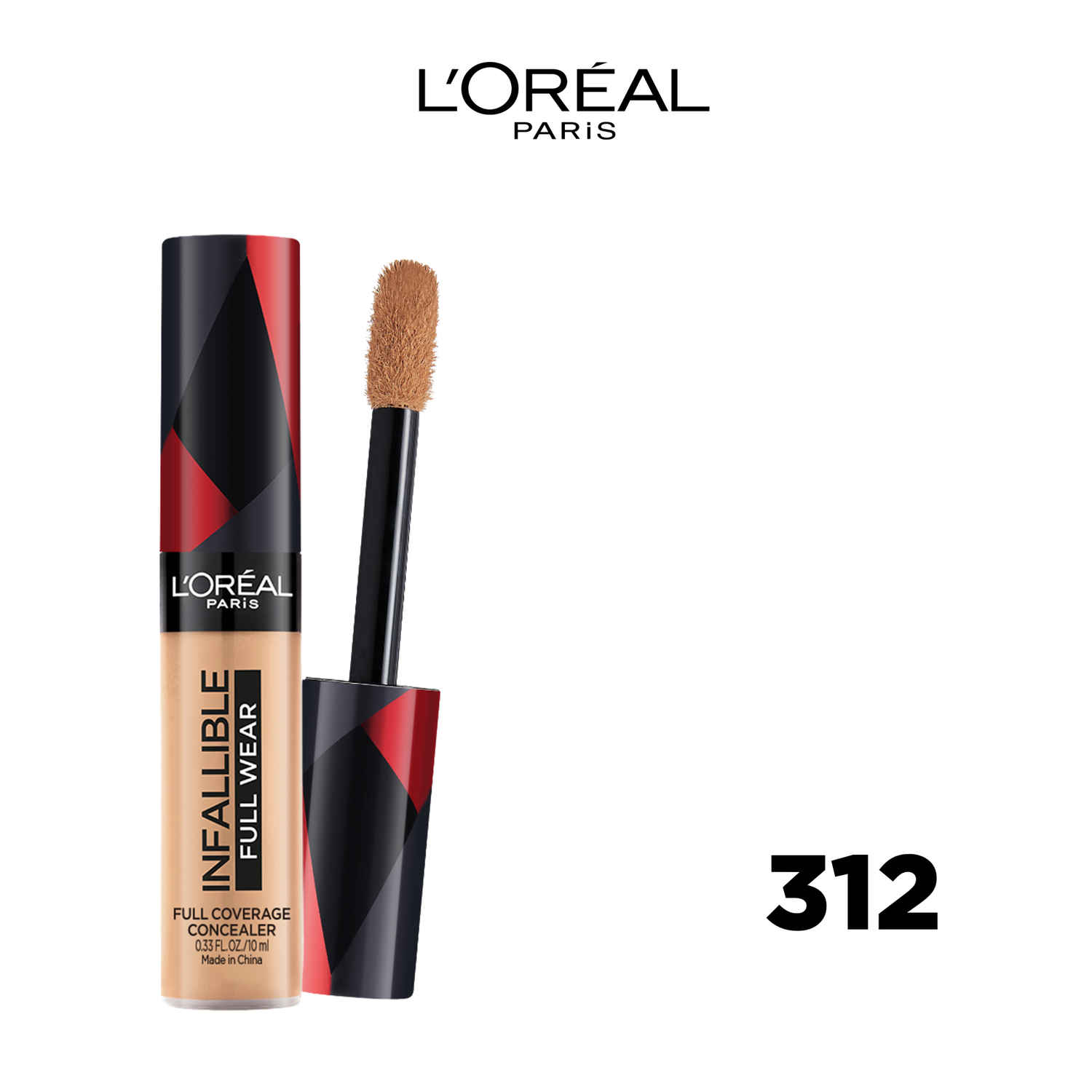 Buy L'Oreal Paris Full Coverage Concealer, Waterproof Formula, For Undereye Circles and Blemishes, For Highlighting and Contouring, Infallible, Shade: 312, 10 ml - Purplle