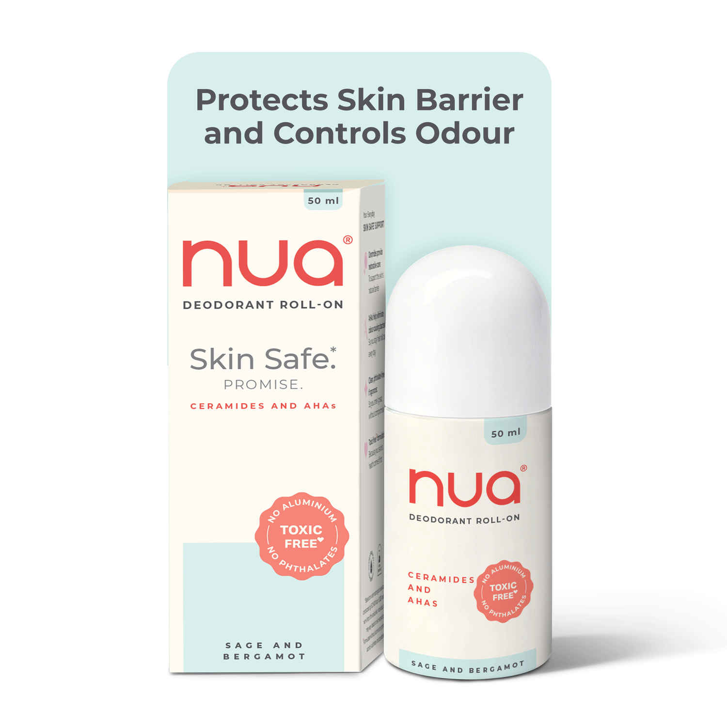 Buy Nua Deodorant Roll-On (Sage & Bergamot) 50 ml - Purplle