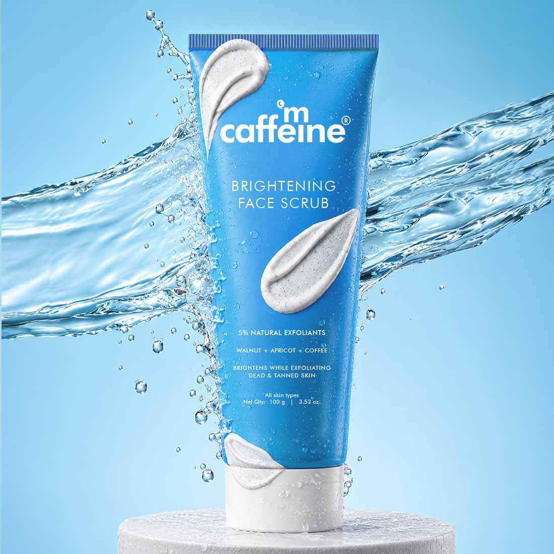Buy mCaffeine Brightening Face Scrub | Visible Brighter & Smoother Skin | Deeply Cleanses Pores | Gentle Exfoliation - 100g - Purplle
