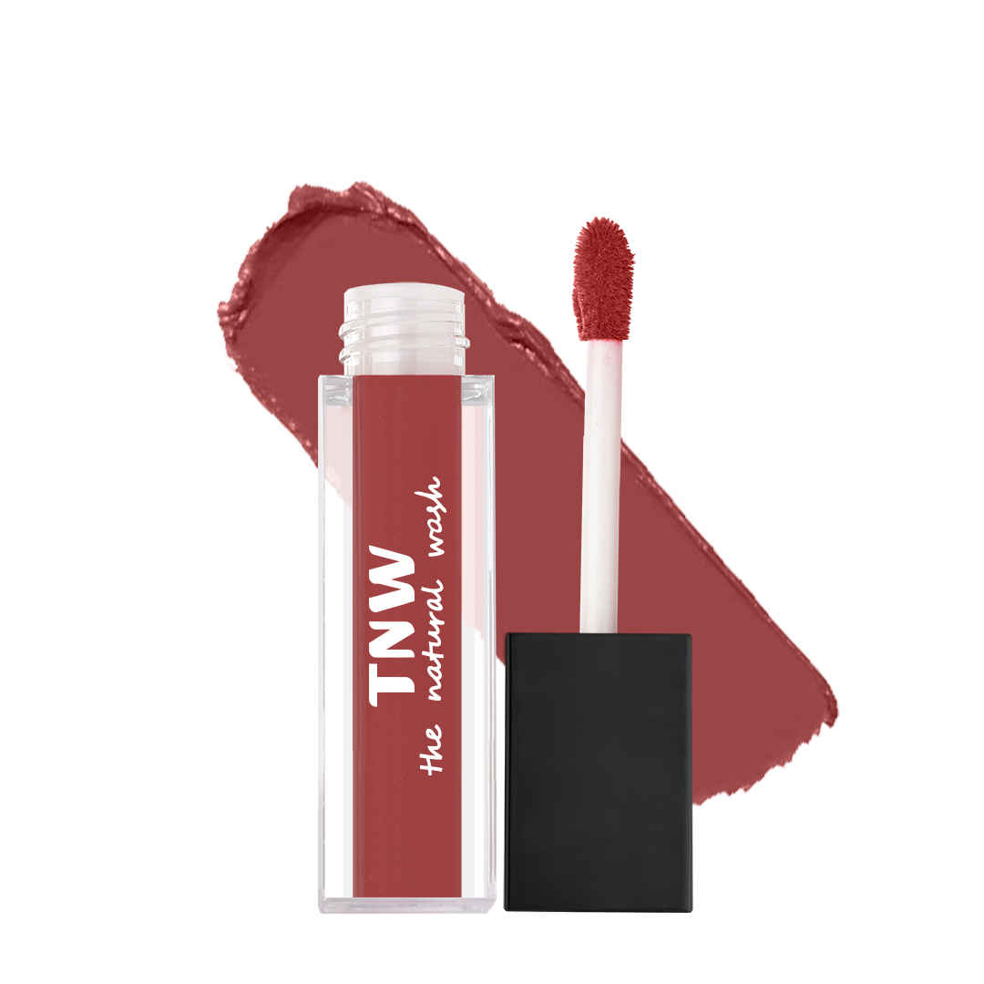 Buy TNW The Natural Wash Matte Velvet Longstay Liquid Lipstick Mini with Macadamia Oil and Argan Oil - 01 | Transferproof | Pigmented | Blush Nude | Nude Pink 1.2 ml - Purplle
