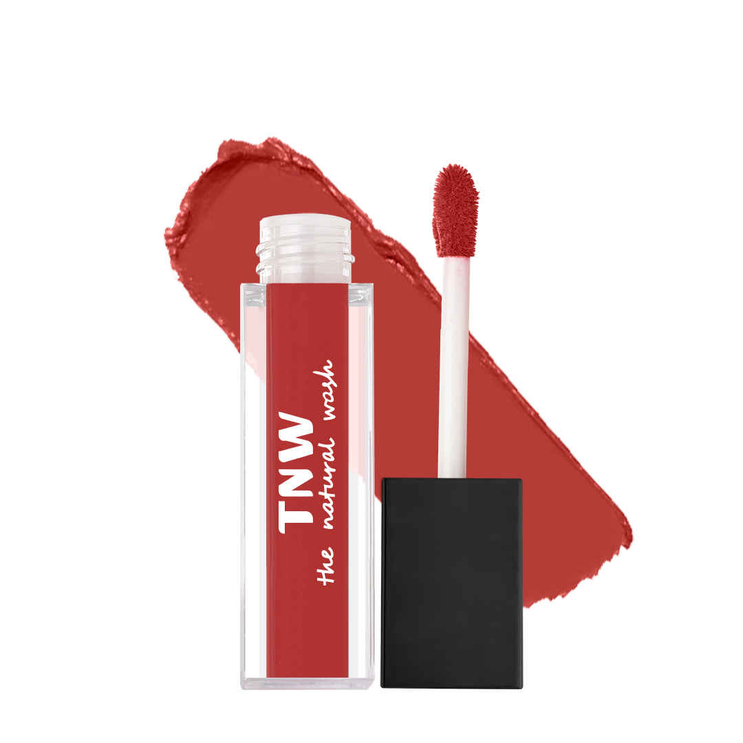 Buy TNW The Natural Wash Matte Velvet Longstay Liquid Lipstick Mini with Macadamia Oil and Argan Oil - 02 | Transferproof | Pigmented | Spicy Coral | Coral Nude 1.2 ml - Purplle