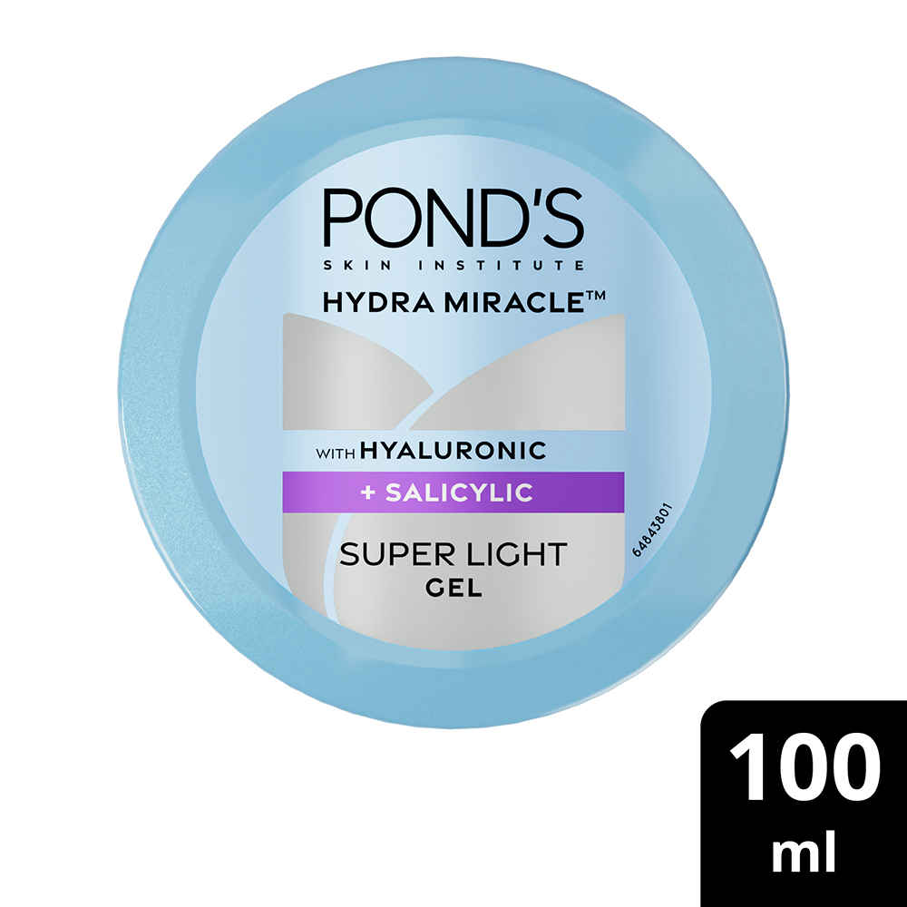 Buy Ponds Hydra Miracle Super Light Gel with Hyaluronic Acid & Salicylic - 100 ml - Purplle