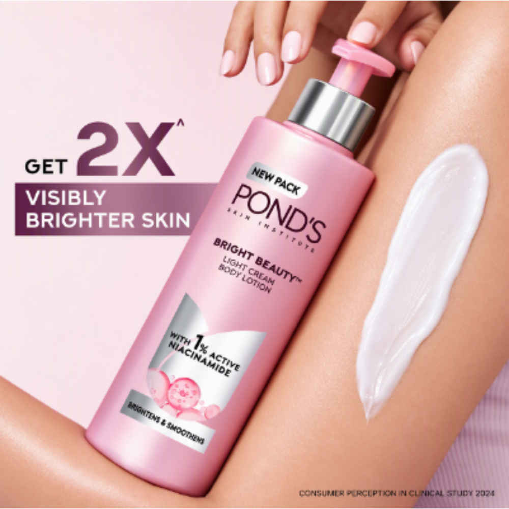 Buy Ponds Bright Beauty Light Creme Body Lotion For Smooth & Bright Skin (275 ml) - Purplle