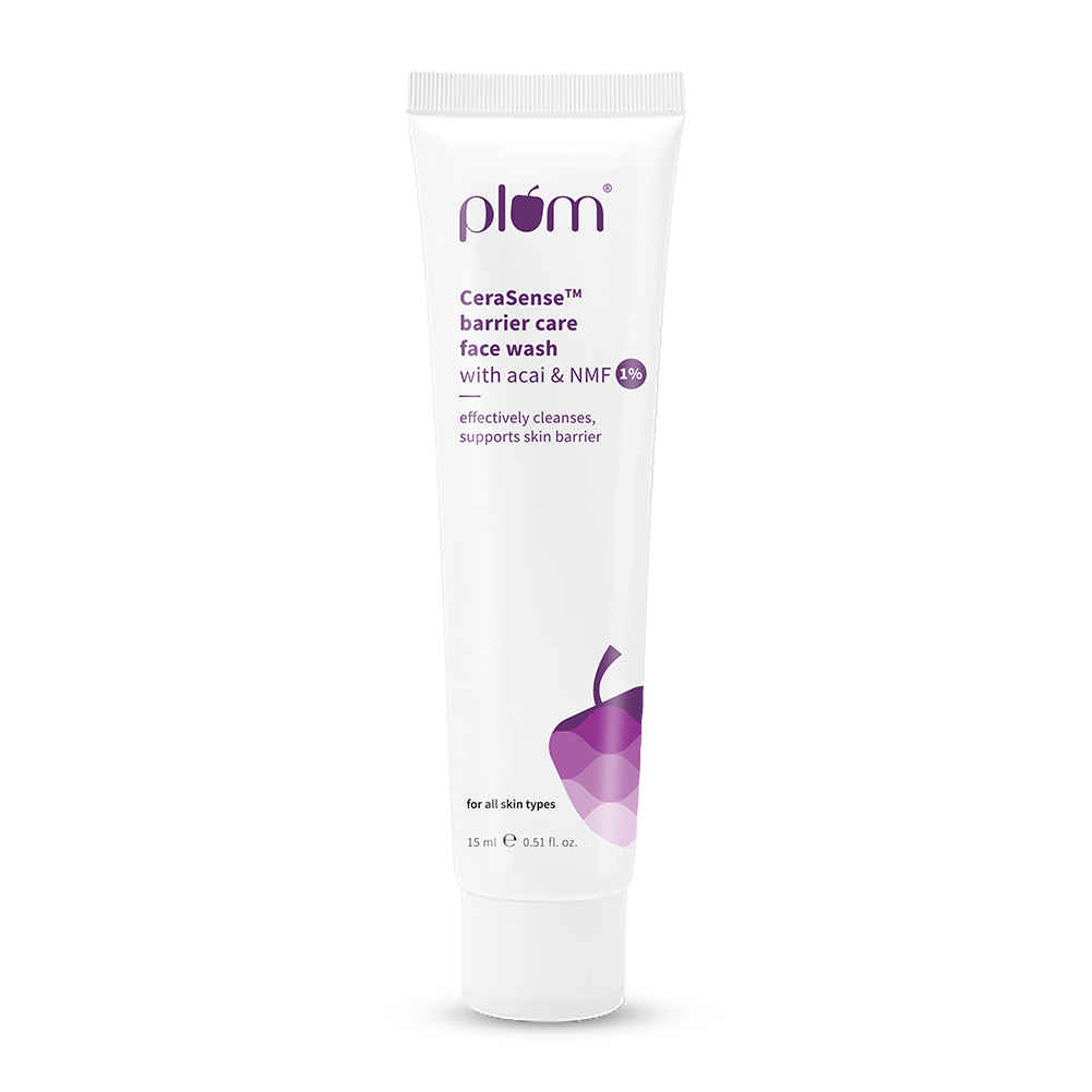 Buy Plum CeraSense™ Barrier Care Face Wash with Acai & 1% NMF | 15 ml - Purplle