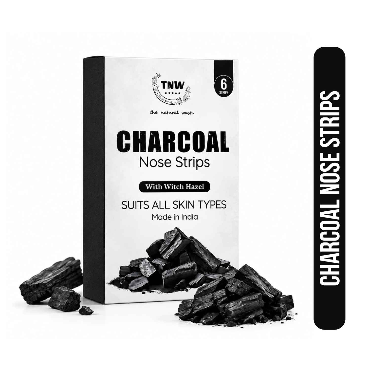 Buy TNW The Natural Wash Charcoal Nose Strip(1*6 Strips) - Purplle