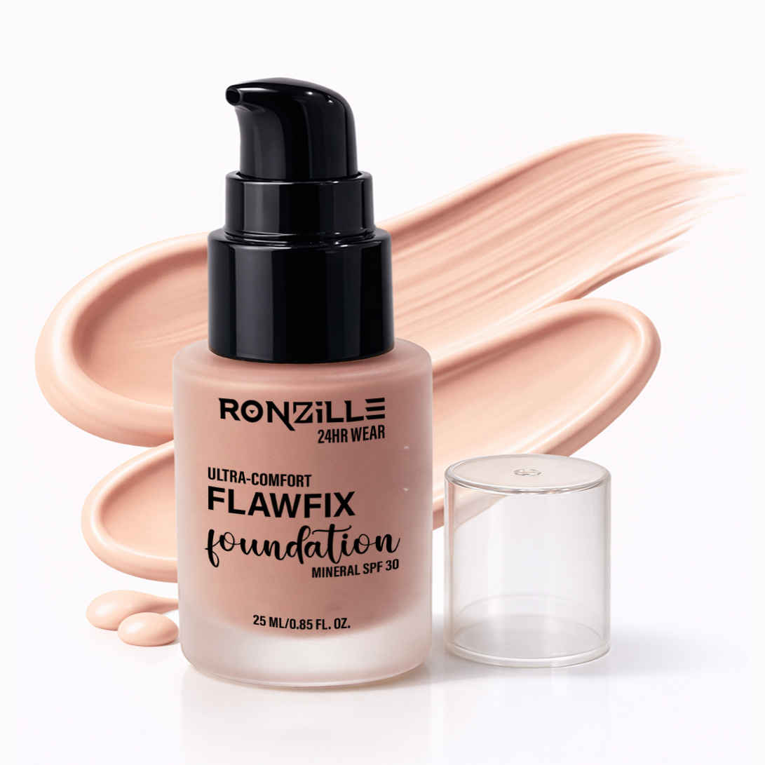Buy 24HR Wear Ultra Comfort Flawfix Foundation Mineral SPF30(Shade-101,25ml) - Purplle