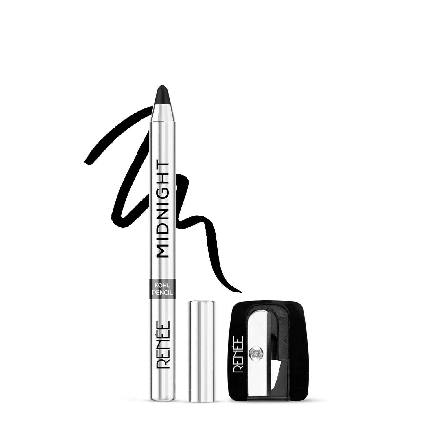 Buy Renee Midnight Mini Kohl Kajal Pencil - Black (0.8 gm) - Purplle