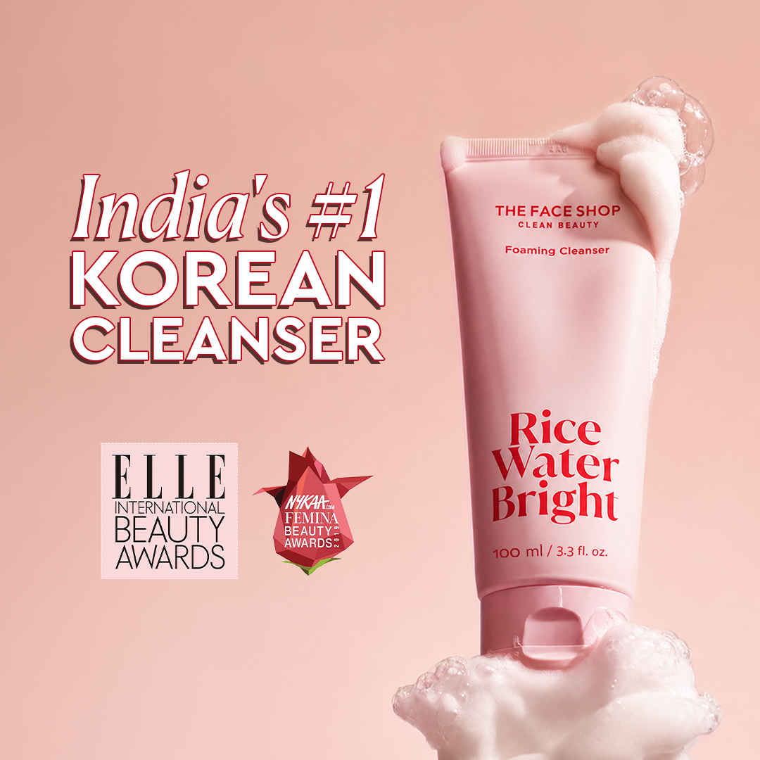 Buy The Face Shop Rice Water Bright Cleansing Foam 100 ml - Purplle
