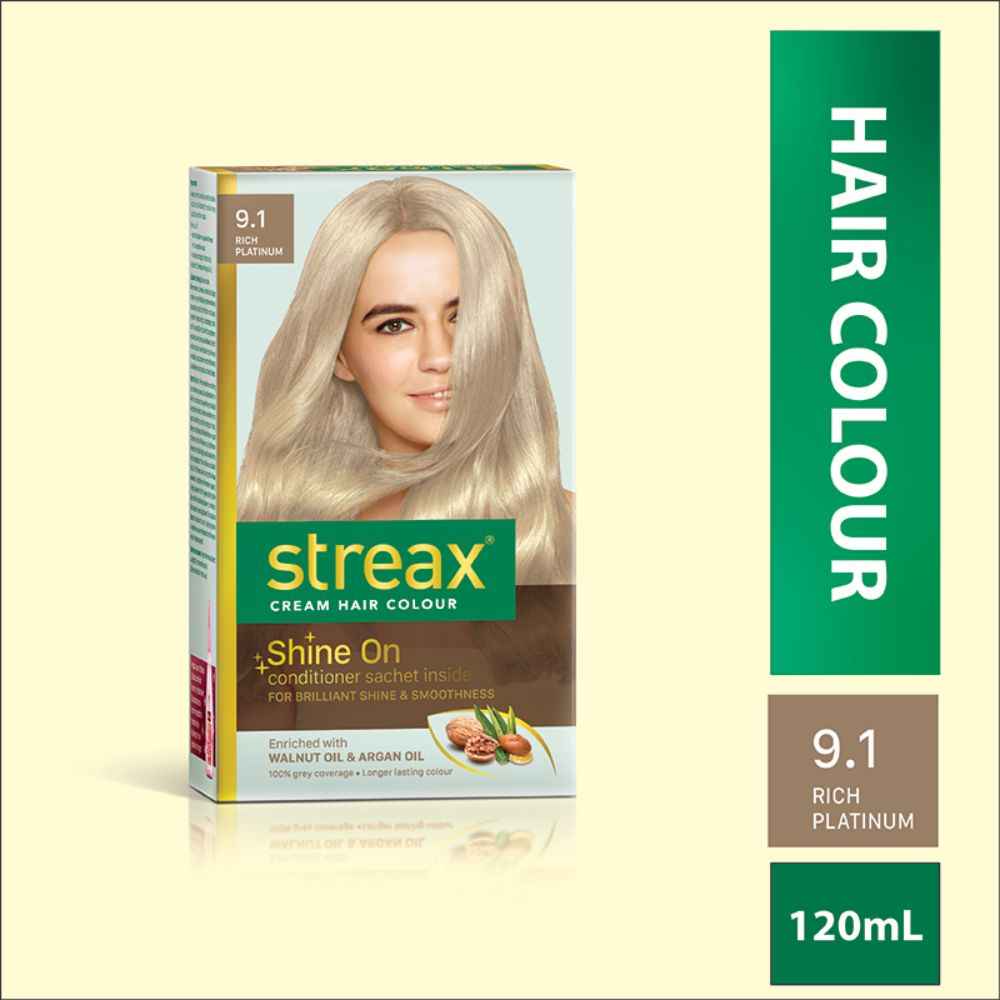 Buy Streax Hair Colour - Rich Platinum (60 gm+60 ml+20 gm) - Purplle