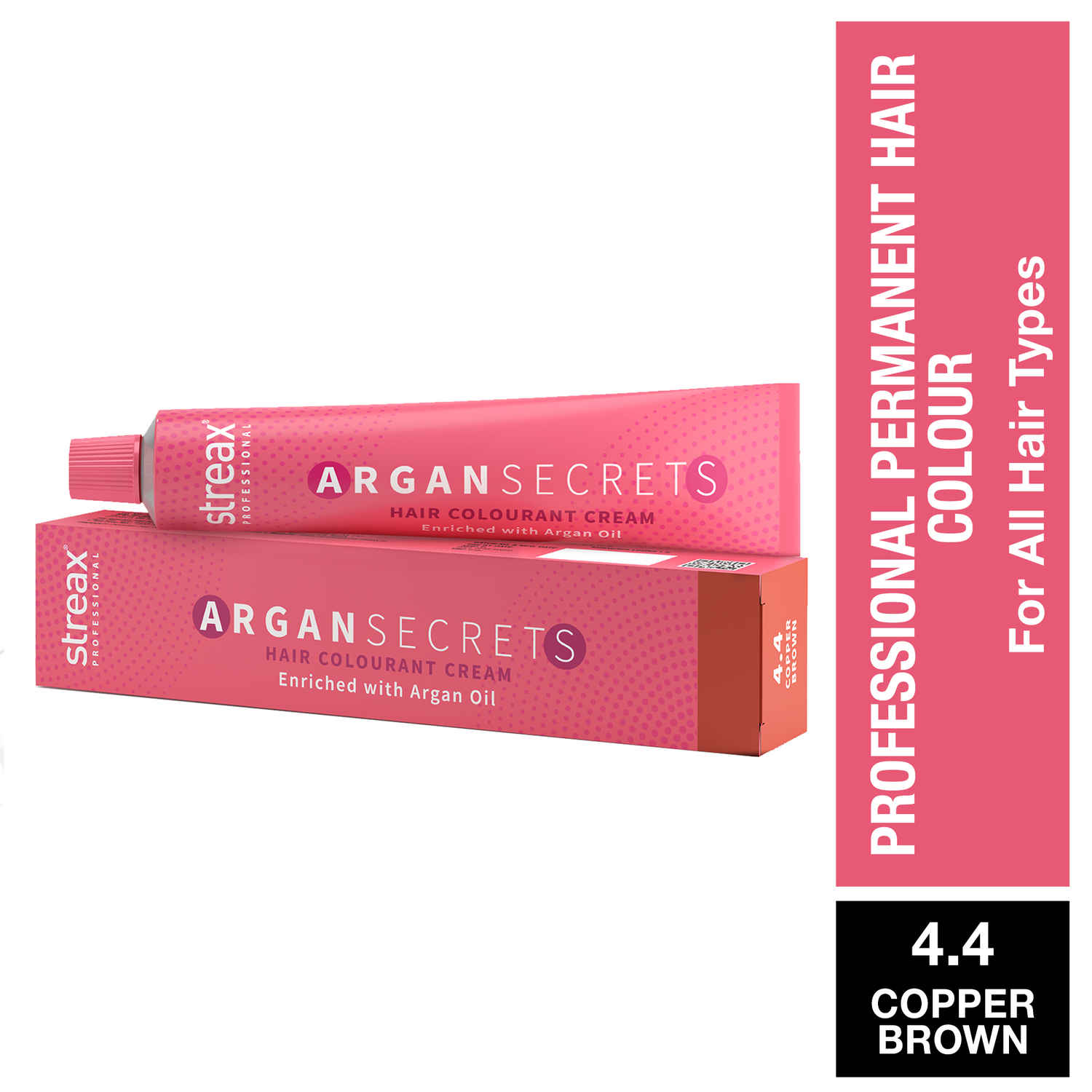 Buy Streax Professional Argan Secret Hair Colourant Cream - Copper Brown 4.4 (60 gm) - Purplle