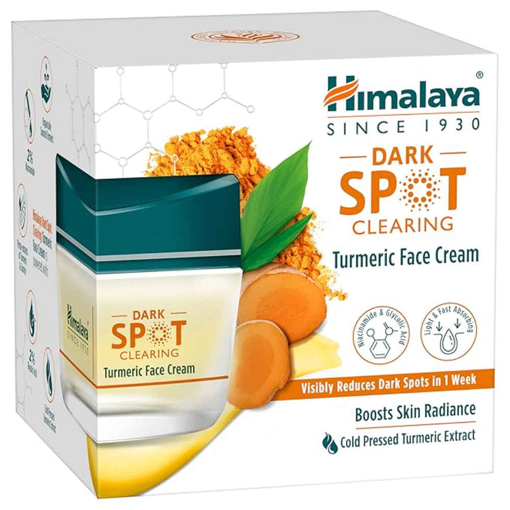 Buy Himalaya Dark Spot Clearing Turmeric Face Cream | Organically Sourced Turmeric | Reduce Dark Spots In 7 Days | 2% Glycolic Acid & 2% Niacinamide | 50 gm - Purplle