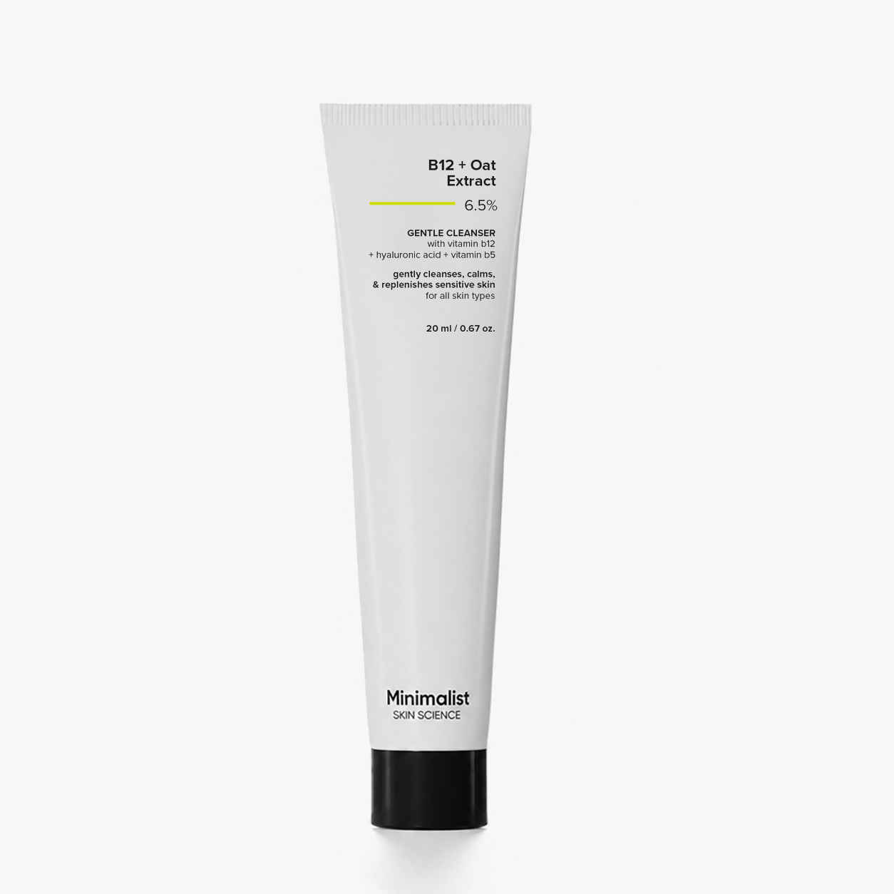 Buy Minimalist Vitamin B12 + Oat Extract 6.5% Gentle Cleanser 20 ml - Purplle
