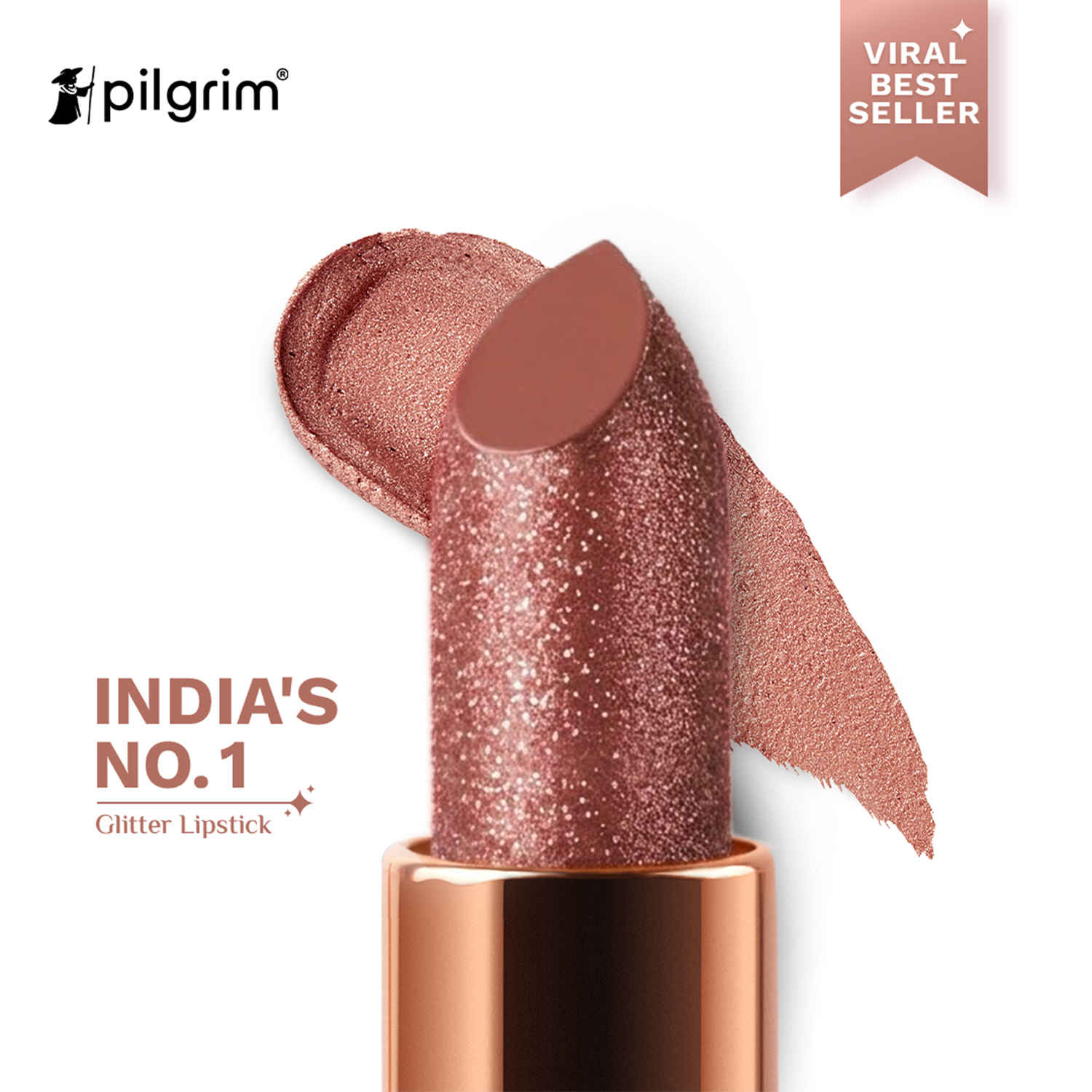 Buy Pilgrim Glitter Lipstick The Khalifa-02 Luxurious 3-D Glitter Formula With Matte Finish (4.2 gm) - Purplle