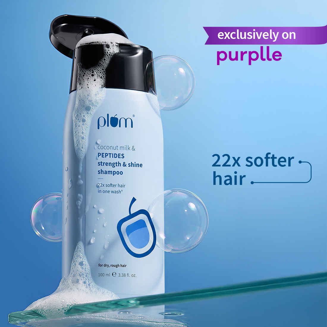 Buy Plum Coconut Milk & Peptides Strength and Shine Shampoo (100 ml) - Purplle