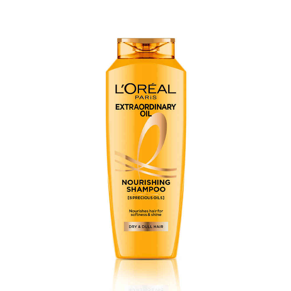 Buy L'Oreal Paris Extraordinary Oil Nourishing Shampoo For Dry and Dull Hair, Smoothens Hair, 650 ml - Purplle
