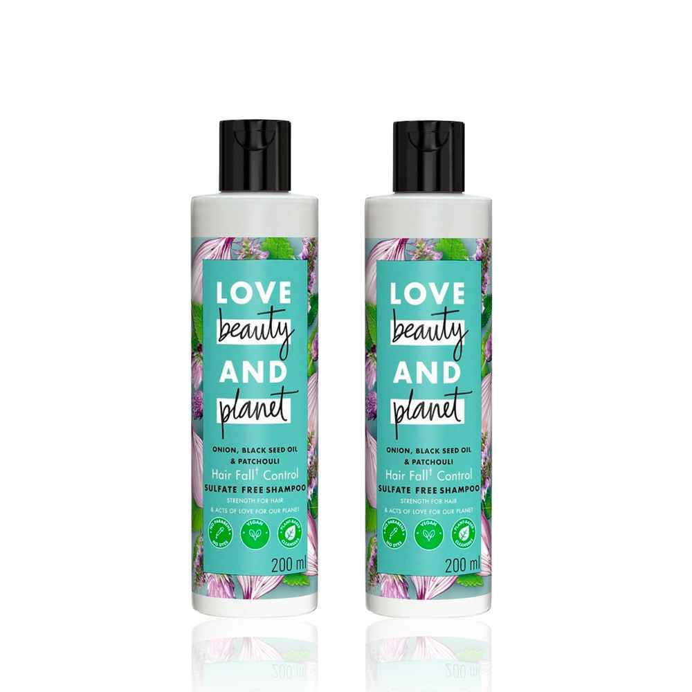 Buy Love Beauty Planet Onion BlackSeed & Patchouli Hairfall Control Sulfate Free Shampoo 200 ml -Pack of 2 - Purplle