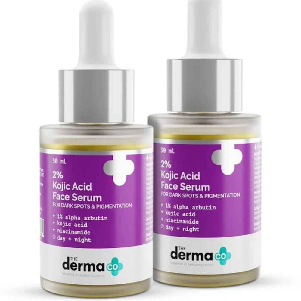 Buy The Derma Co. 2% Kojic Acid Face Serum with 1% Alpha Arbutin & Niacinamide For Dark Spots & Pigmentation - 30 ml*2 Pack of 2 - Purplle