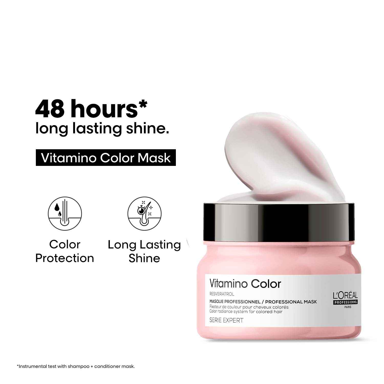 Buy L'Oreal Professionnel Serie Expert Vitamino Mask | Hair Mask protects hair colour from fading & adds shine | With Resveratrol (250gms) - Purplle