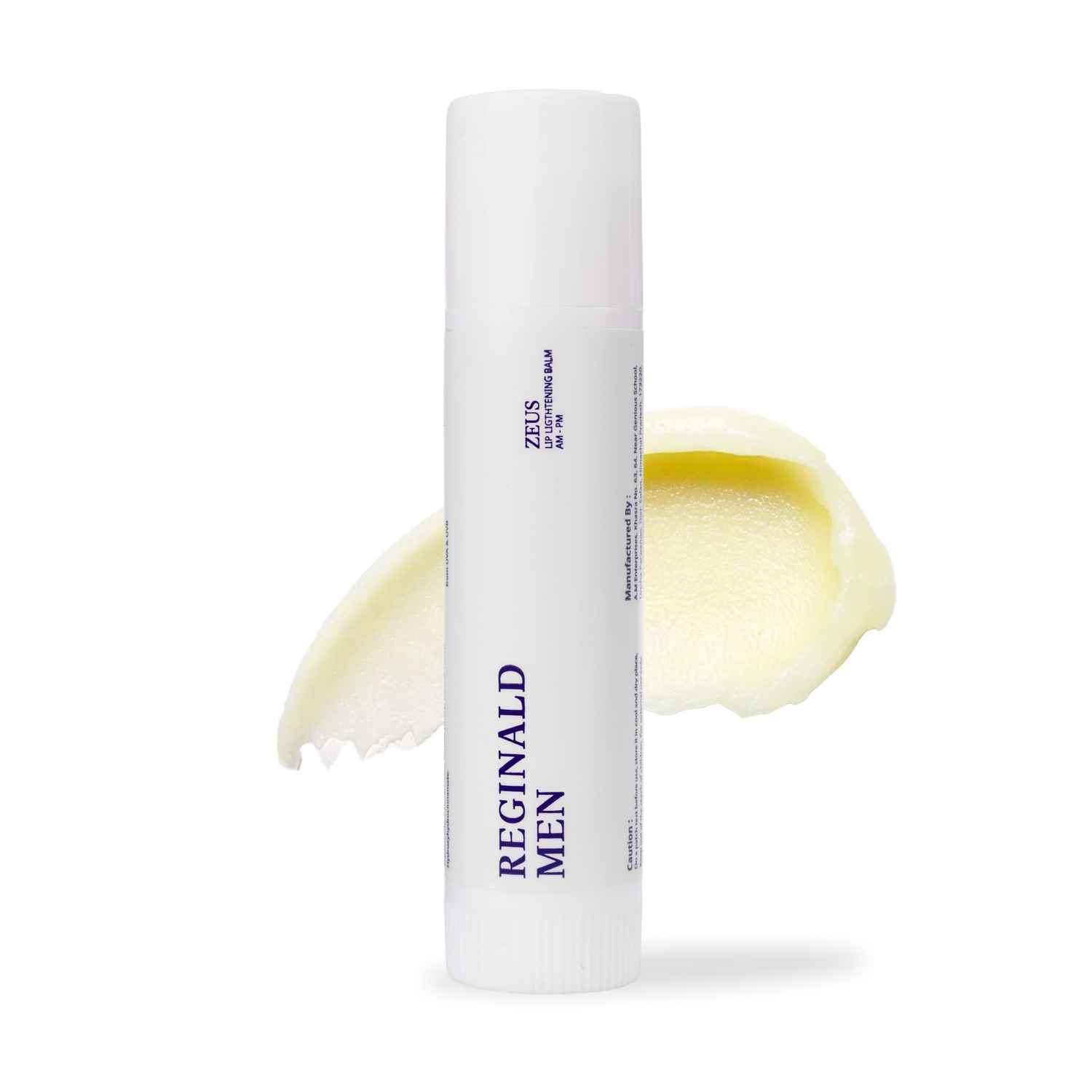 Buy Reginald Men Zeus - Lip Balm SPF 30 PA+++ | Brightens Smoker Lips & Repairs Skin Barrier | Softens & Smoothens Rough Texture | Fights Dryness & Pigmentation, Protects from Sun Darkening (5 gm) - Purplle