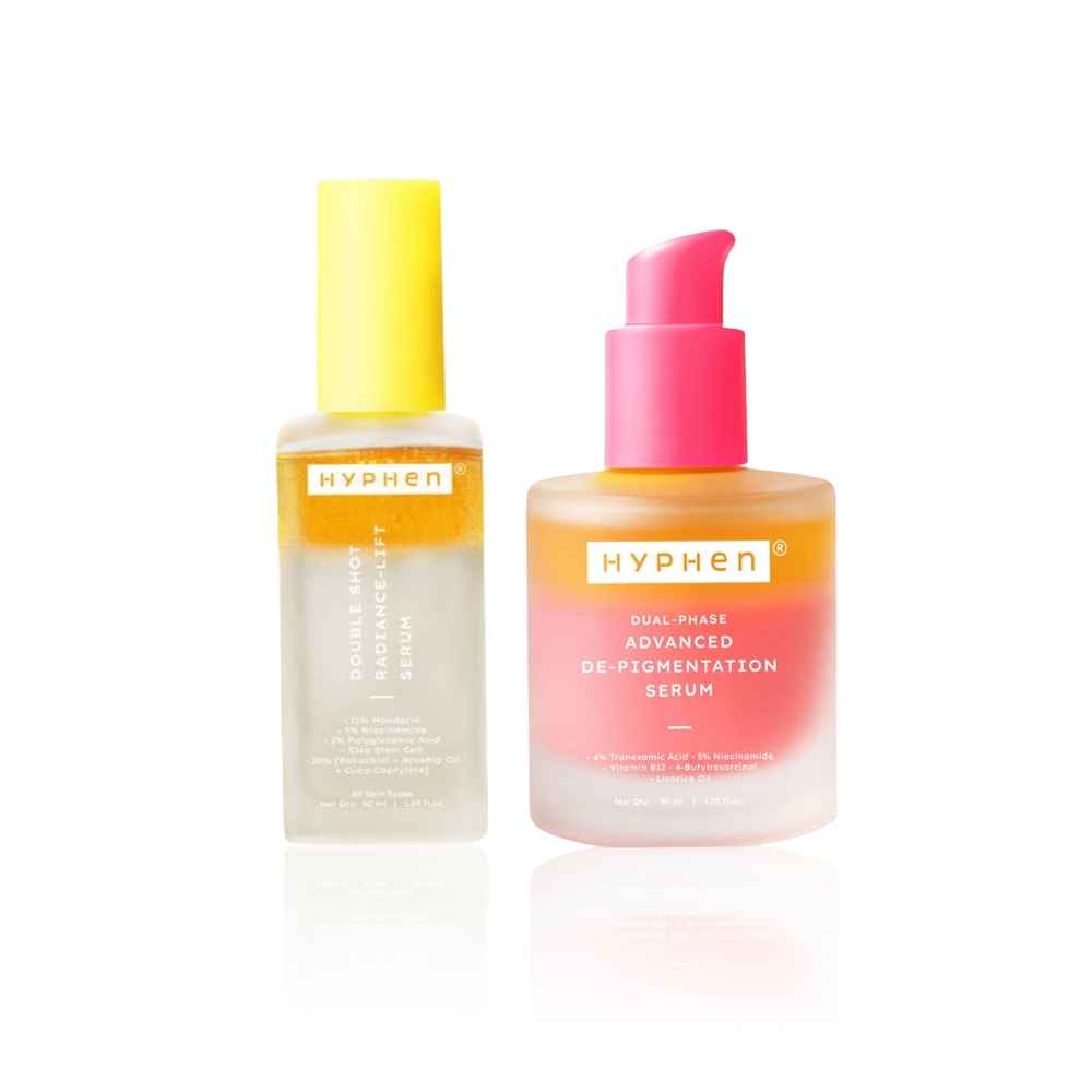 Buy Hyphen Spotless Shield Duo Kit Double Shot Radiance Serum 50 ml + Biphasic Advanced De-Pigmentation Serum 30 ml Combo of 2 - Purplle