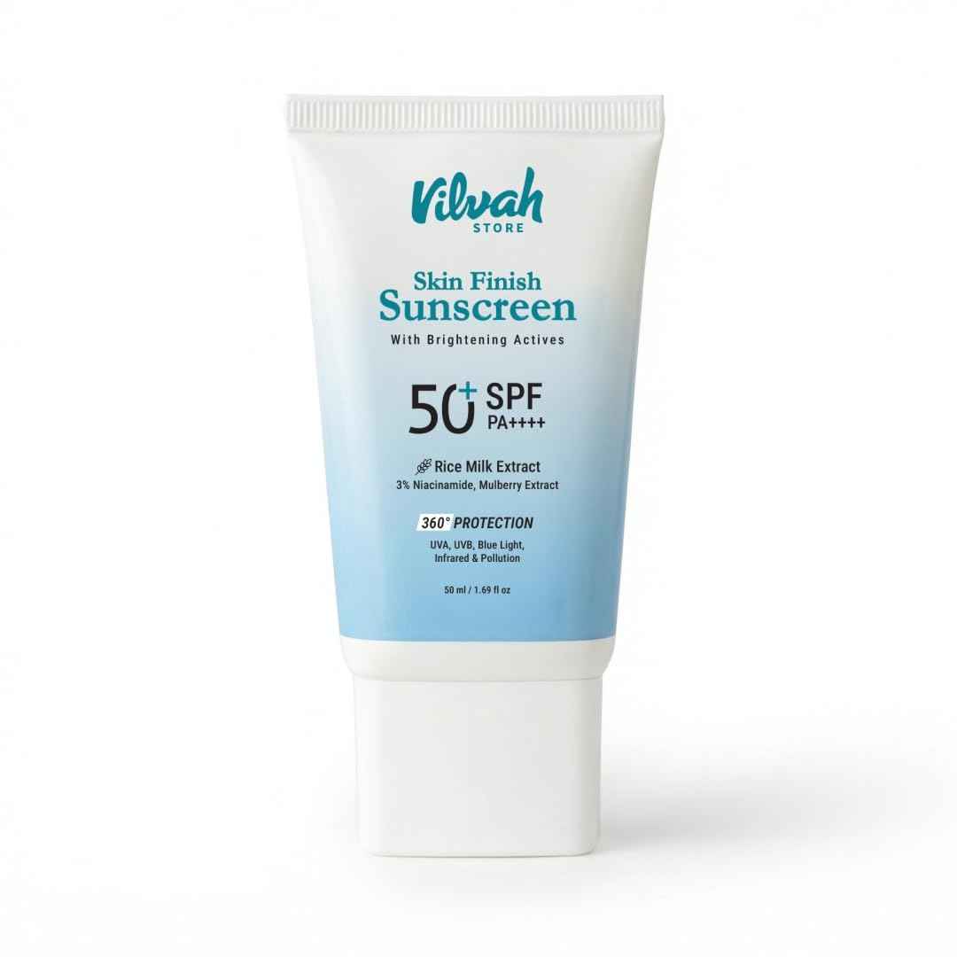 Buy Vilvah Store Skin Finish Sunscreen SPF 50 - 50 ml - Purplle