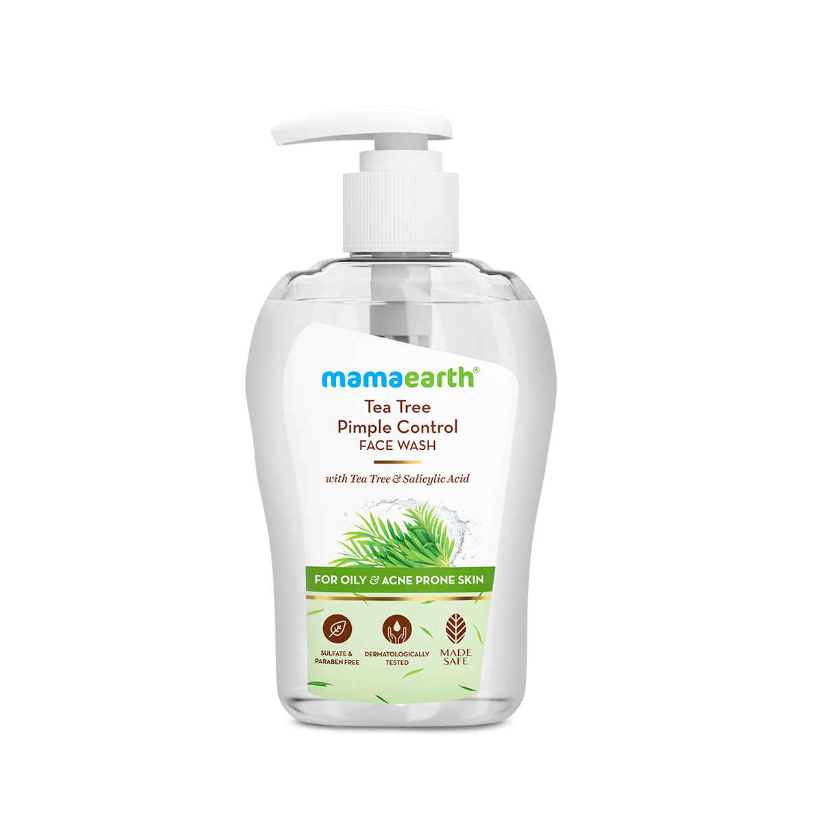 Buy Mamaearth Tea Tree Pimple Control Face Wash with Tea Tree & Salicylic for Oily & Acne-Prone Skin - 250 ml Controls Oil to Prevent Pimples | Crafted with Tea Tree & Salicylic Acid | Made Safe - Purplle