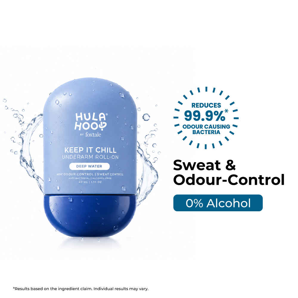 Buy Foxtale Hula Hoop Men's Underarm Roll On, 48 Hr Odour Control & Reduces Pigmentation, Aqua Fragrance, 40 ml - Purplle