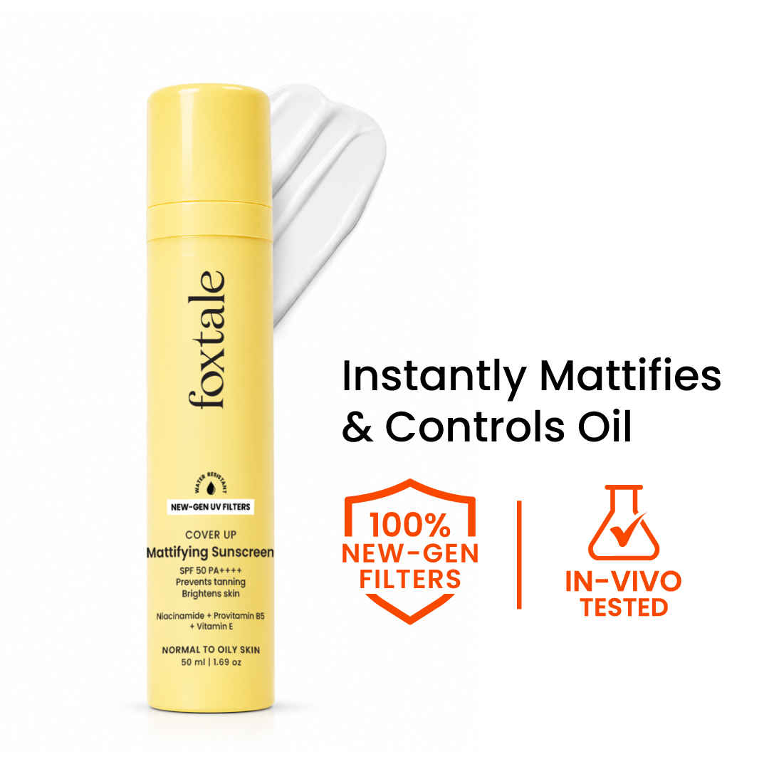 Buy FoxTale CoverUp SPFA 50 PA++++A Mattifying Sunscreen with Niacinamide - 50 ml - Purplle